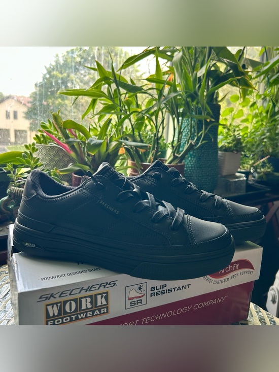Skechers Shoes - Skechers Work WOMEN'S 108240 ARCH FIT ARCADE SLIP RESISTANT Black SHOES size 9